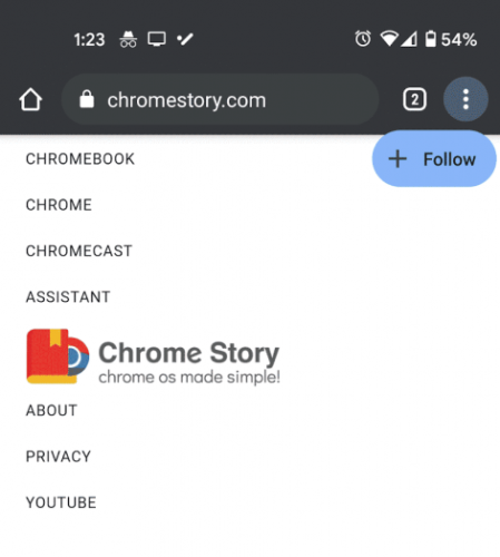 Chrome is Testing a Follow Button for Websites