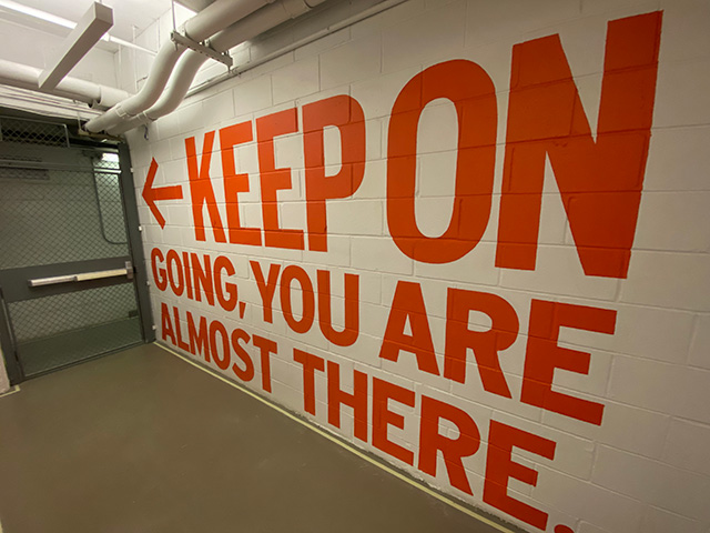 Google NYC Wall: Keep On Going, You Are Almost There