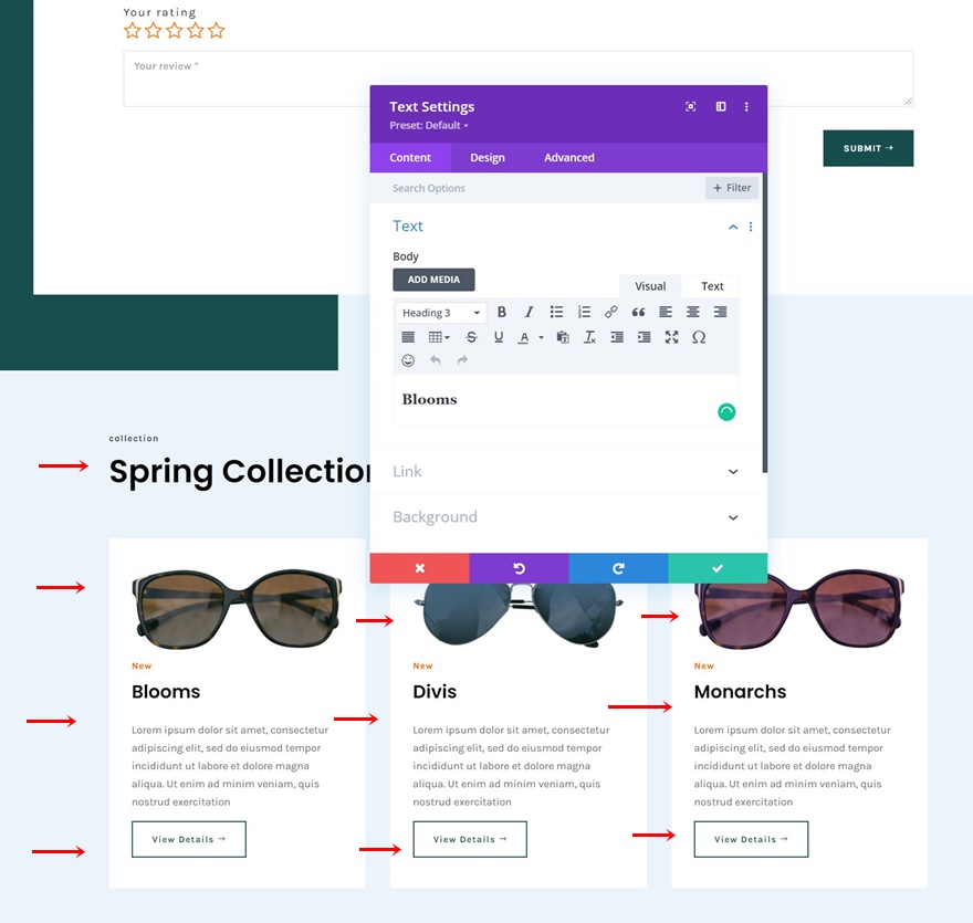 sunglasses shop product page template