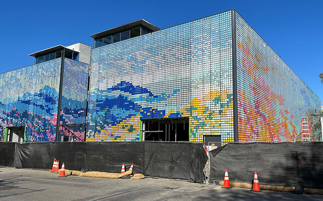 Google's New Parking Lot Complex Has A Pixelated Mosaic