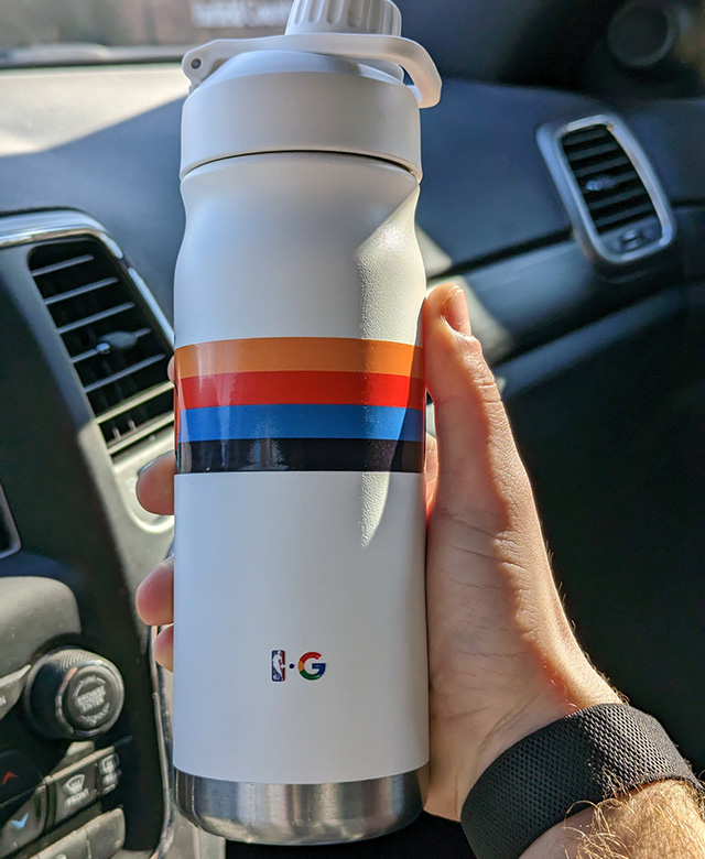 NBA and Google Branded Water Bottle