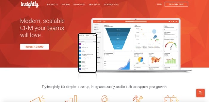 Best CRM for Small Business, Insightly
